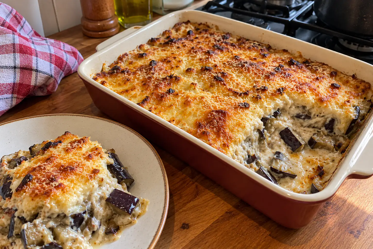 Gratin de bringelles (gratin d'aubergine réunionnais)