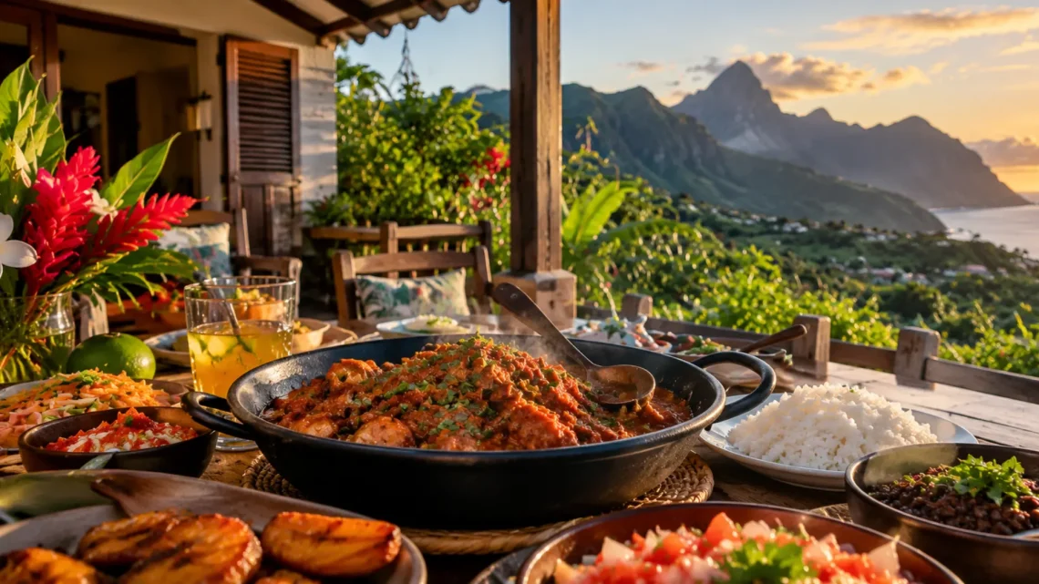 Manger créole dans un gîte à l'Île de la Réunion